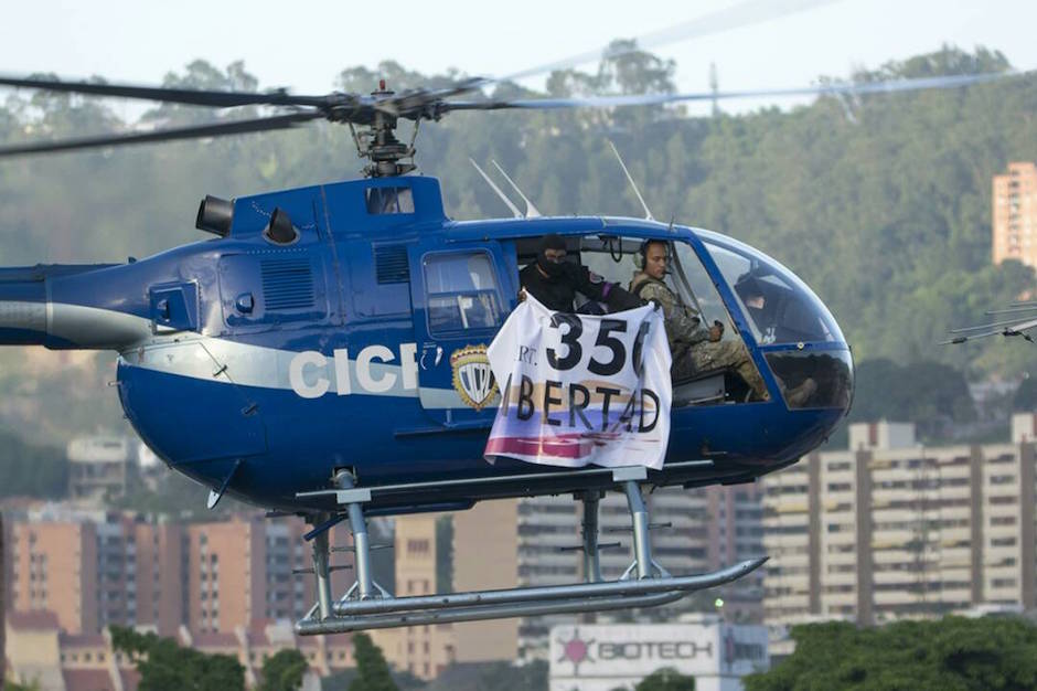 Venezuela helicóptero contra gobierno de Maduro