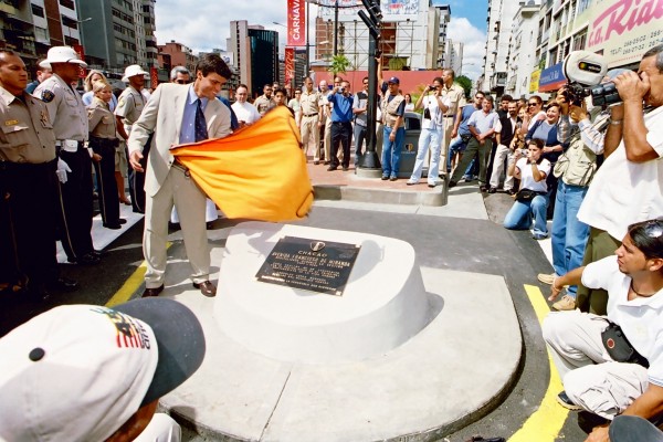 Leopoldo López en un acto oficial en Venezuela