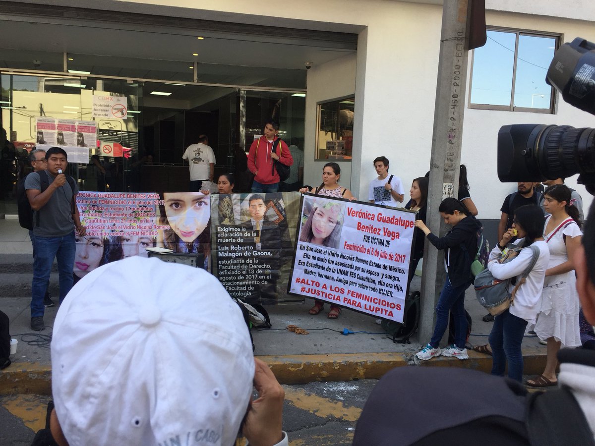 Familiares y colectivos exigen frente a PGJ-CDMX aparición de Marisela Vanessa