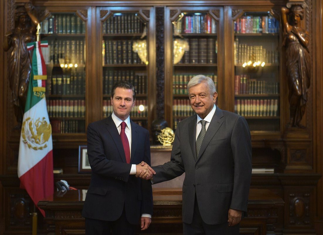 López Obrador se reúne con Peña Nieto en Palacio Nacional. Noticias en tiempo real