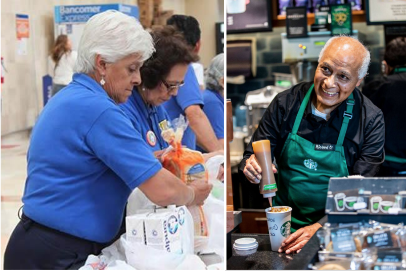 Empacar o servir cafés: las opciones para adultos mayores