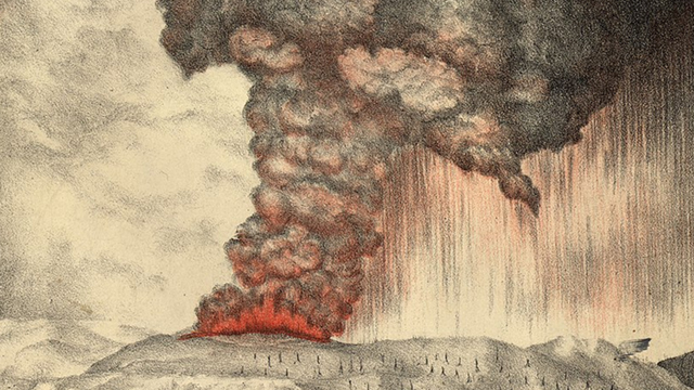 El Grito, Edvard Munch, Krakatoa, Erupción