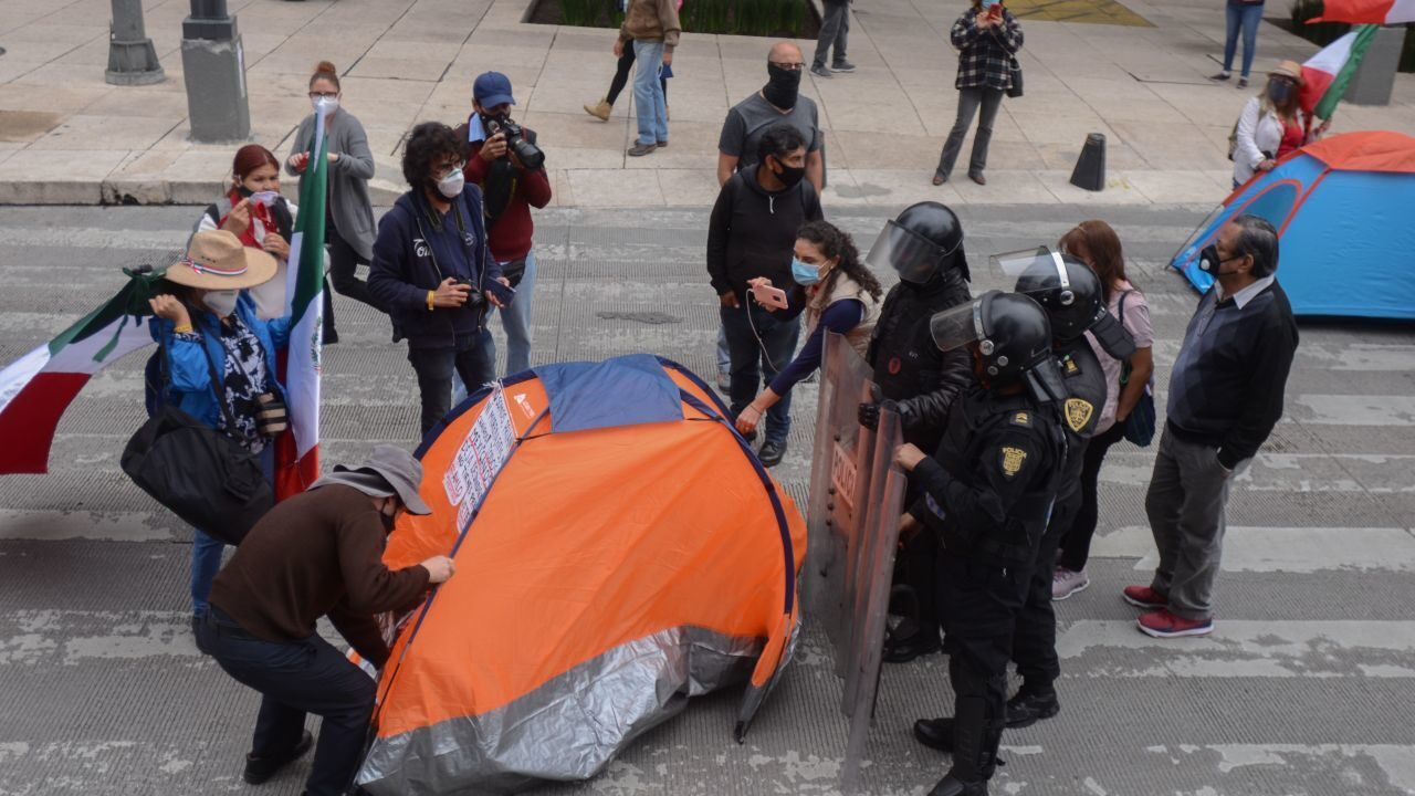 Sheinbaum: se impidió paso de FRENAAA al Zócalo para evitar choque entre manifestantes y por COVID-19