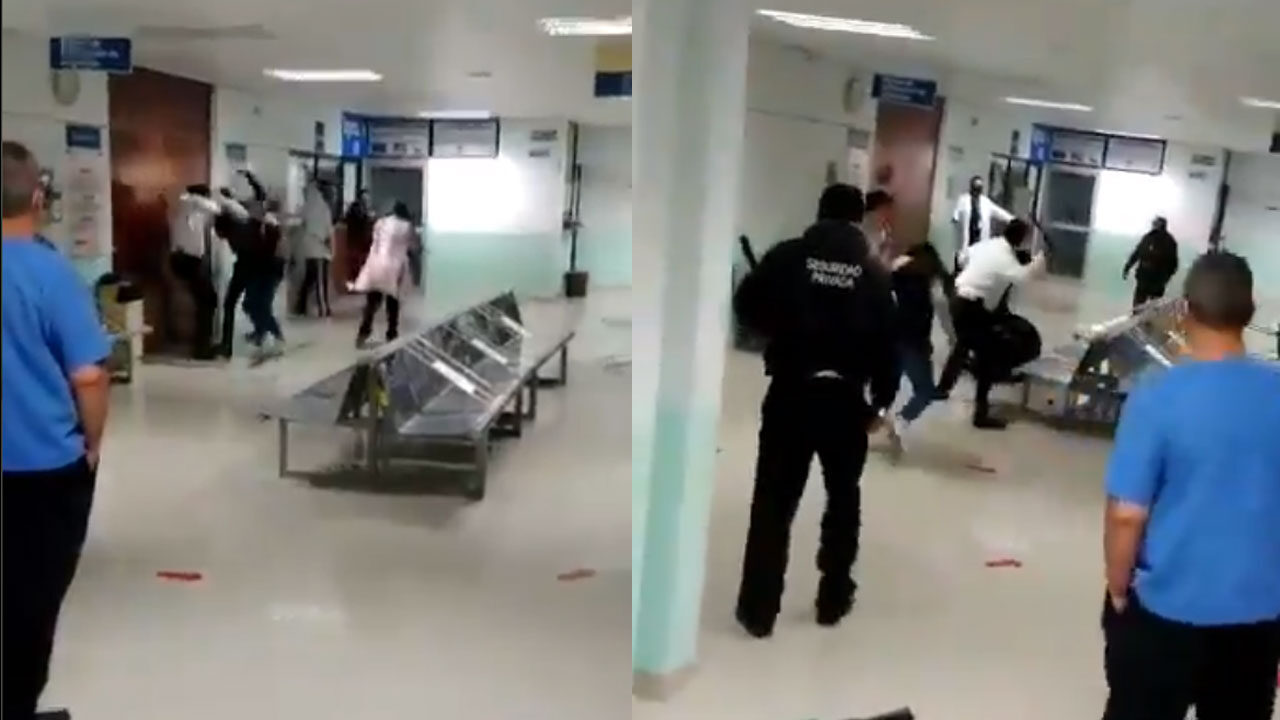 Video capturó el momento en el que dos personas agredieron al personal del Hospital Regional “Emilio Sánchez Piedras”, en Tlaxcala
