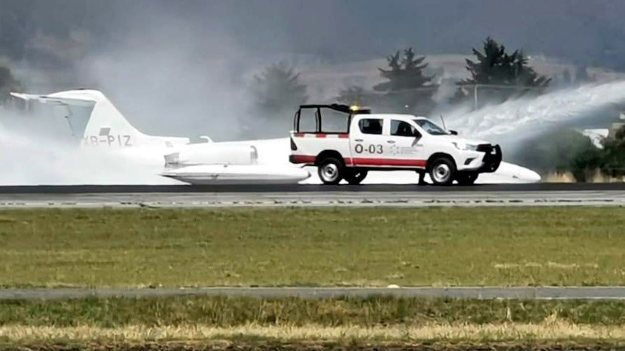 Accidente Aeropuerto Toluca Aterrizaje de emergencia Video