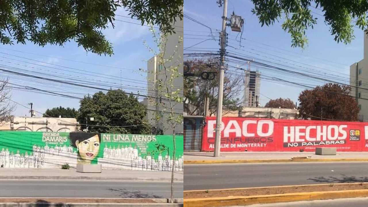PRI borran memorial feminicidio Monterrey
