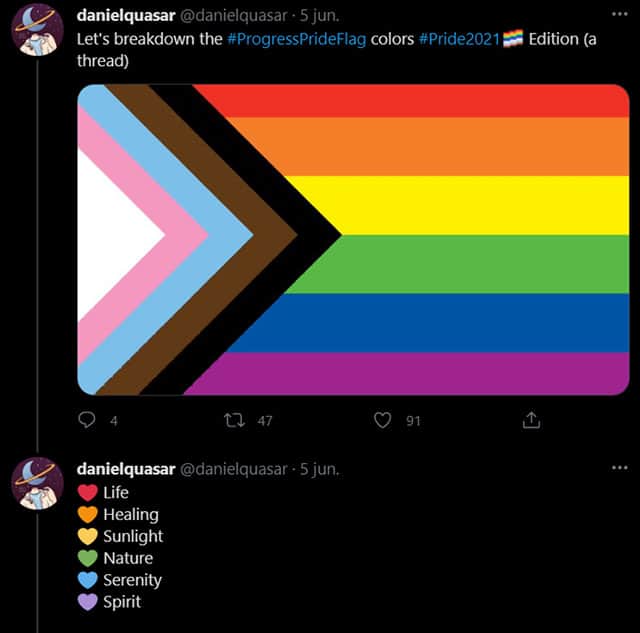 Nueva bandera LGBT colores inclusion