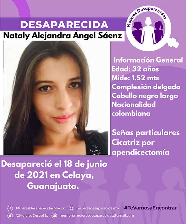 Buscan a Nataly Alejandra, joven colombiana que viajó a Celaya por trabajo