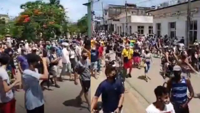 Cuba Miles toman las calles para protestar contra el gobierno