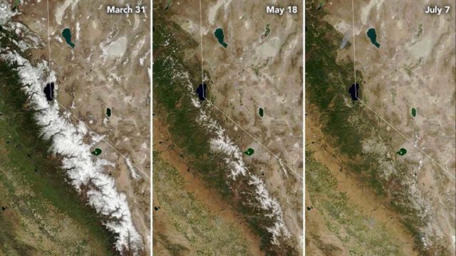 Fotos de la NASA revelan los efectos devastadores de la sequía en California