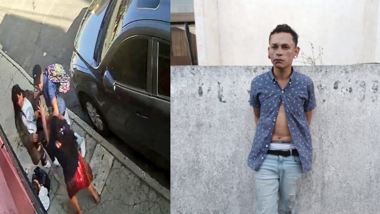 Video Detiene Hombre Golpeó Robó Mujer Guatemala