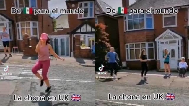 Mexicana pone a sus vecinos a bailar "La Chona" en Inglaterra; divertido video conquista TikTok