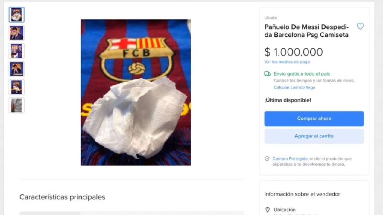 Vneden pañuelo supuestamente usado por Messi