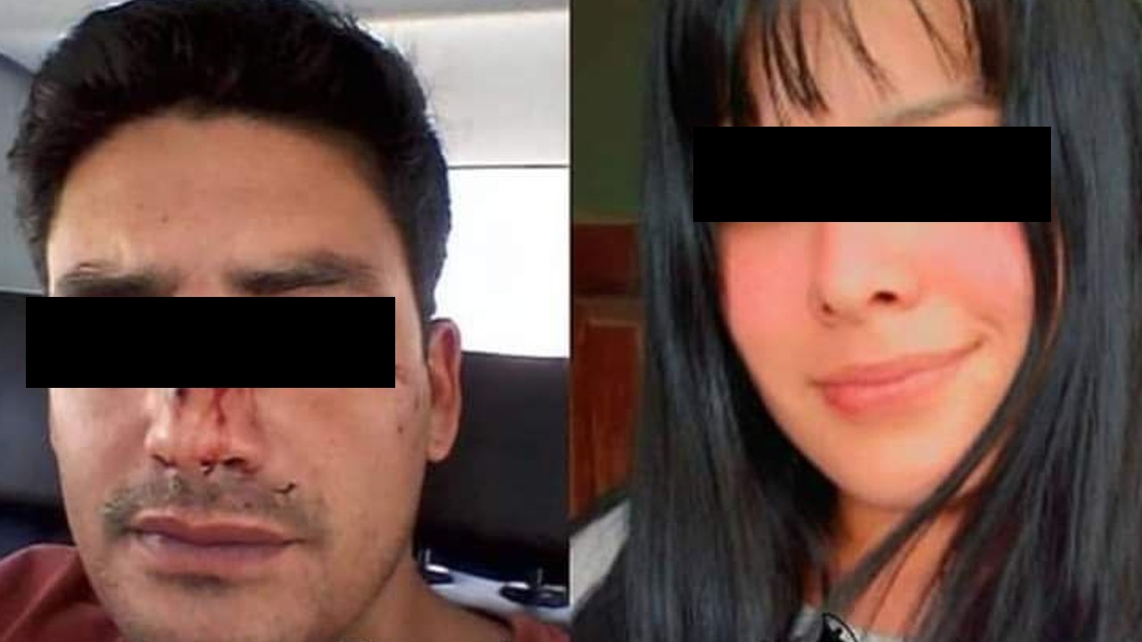 Una mujer por celos, rompió un caso en cara de su novio. Quedó registrado en video.