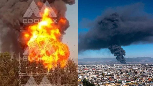 El video de una explosión en fábrica de Toluca