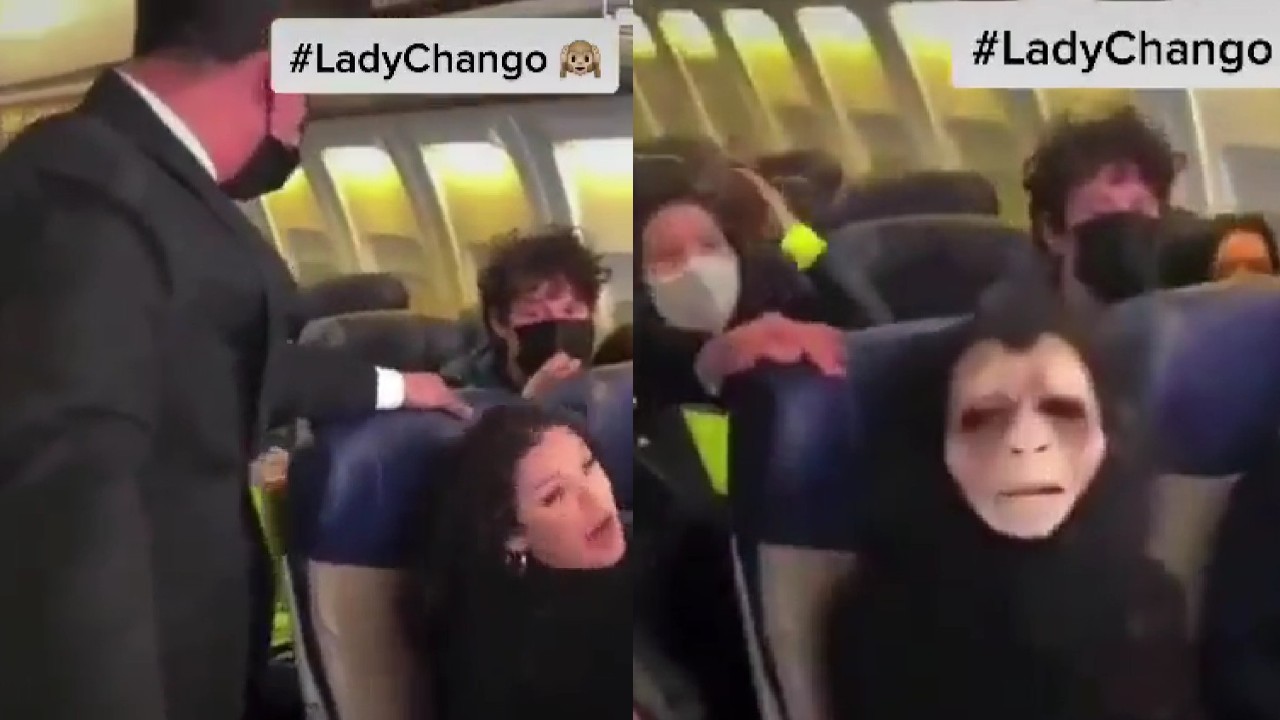 Mujer se niega a usar cubrebocas; se pone máscara de mono y la llaman 'Lady Chango'