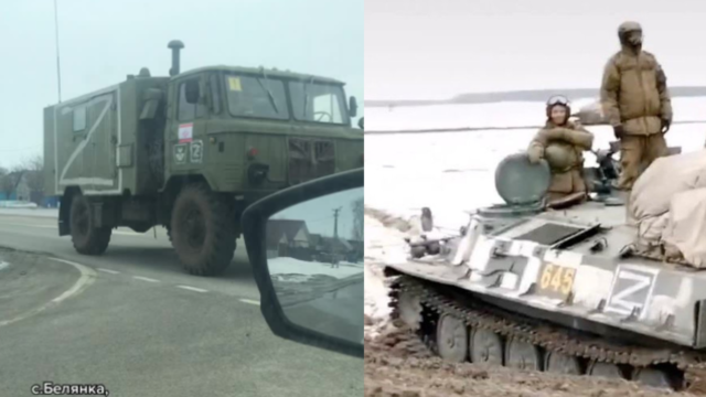 Qué significa la Z pintada en tanques rusos que siguen llegando a la frontera con Ucrania