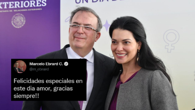 Marcelo Ebrard felicita a su esposa por el 8M y lo critican en redes