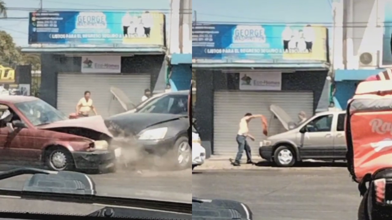 México mágico: El extraño video del incendio de un carro y un choque que se hizo viral