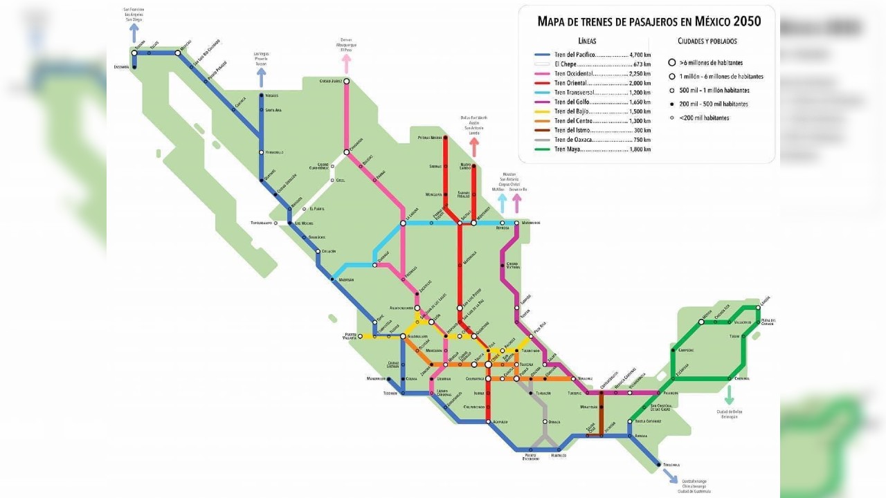 ¿cuáles son las rutas de trenes para pasajeros en México propuestas por AMLO?