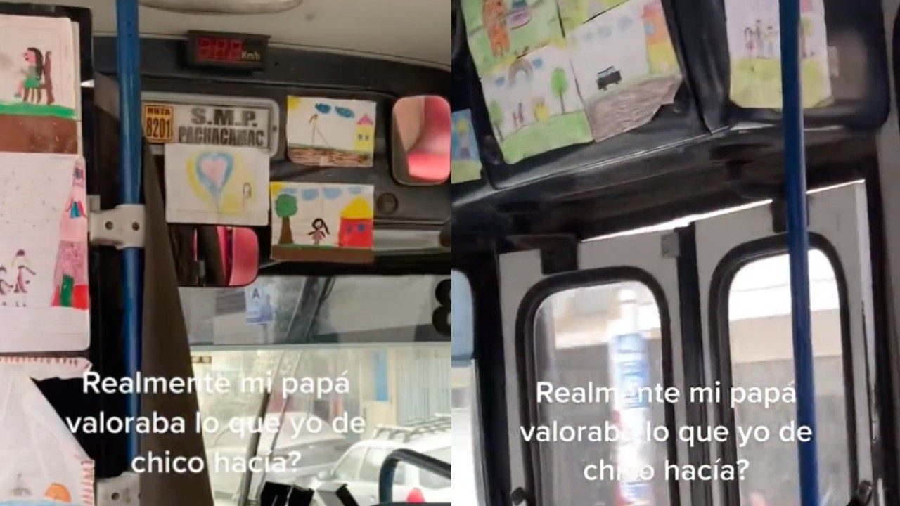 Chofer adorna su camión con los dibujos que hizo su hijo