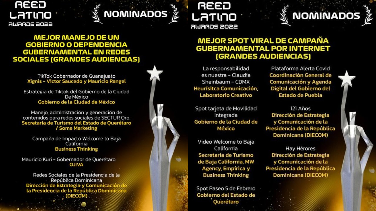 ¿Qué son los Reed Latino Awards y por qué la CDMX está nominada en tres rubros?