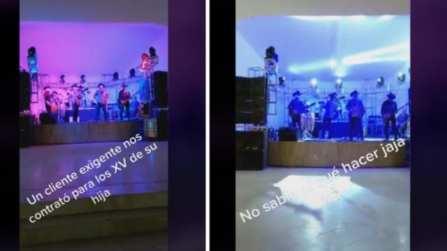 "Para qué regatea": Músicos hacen broma pesada a cliente exigente en fiesta de XV años