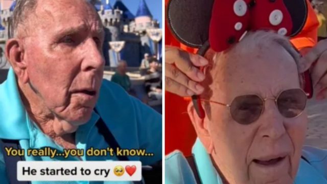 "Siento como si estuviera soñando": Abuelito llora al conocer Disney por primera vez