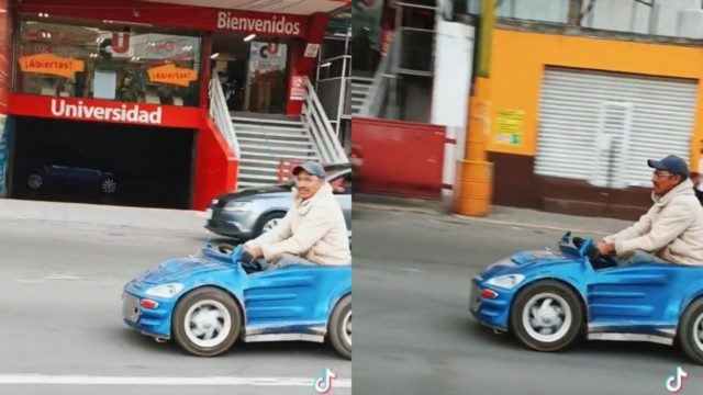 ¡Arrancan! Hombre recorre Ecatepec en auto estilo Mario Kart