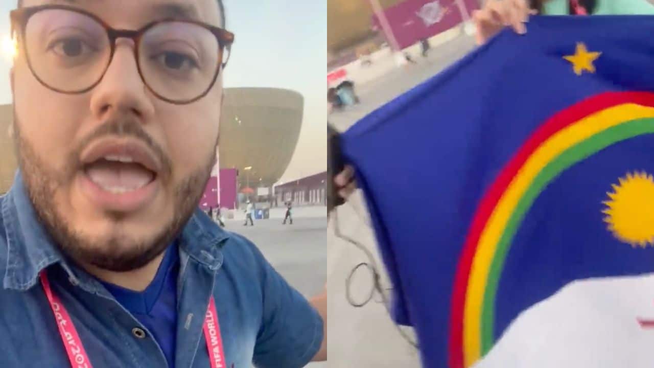 Video: Qataríes amenazan a periodista tras confundir bandera de Pernambuco con la LGBT