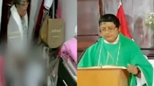 Video: Sacerdote va a bendecir hogar y lo captan tocándose con la ropa interior de una mujer