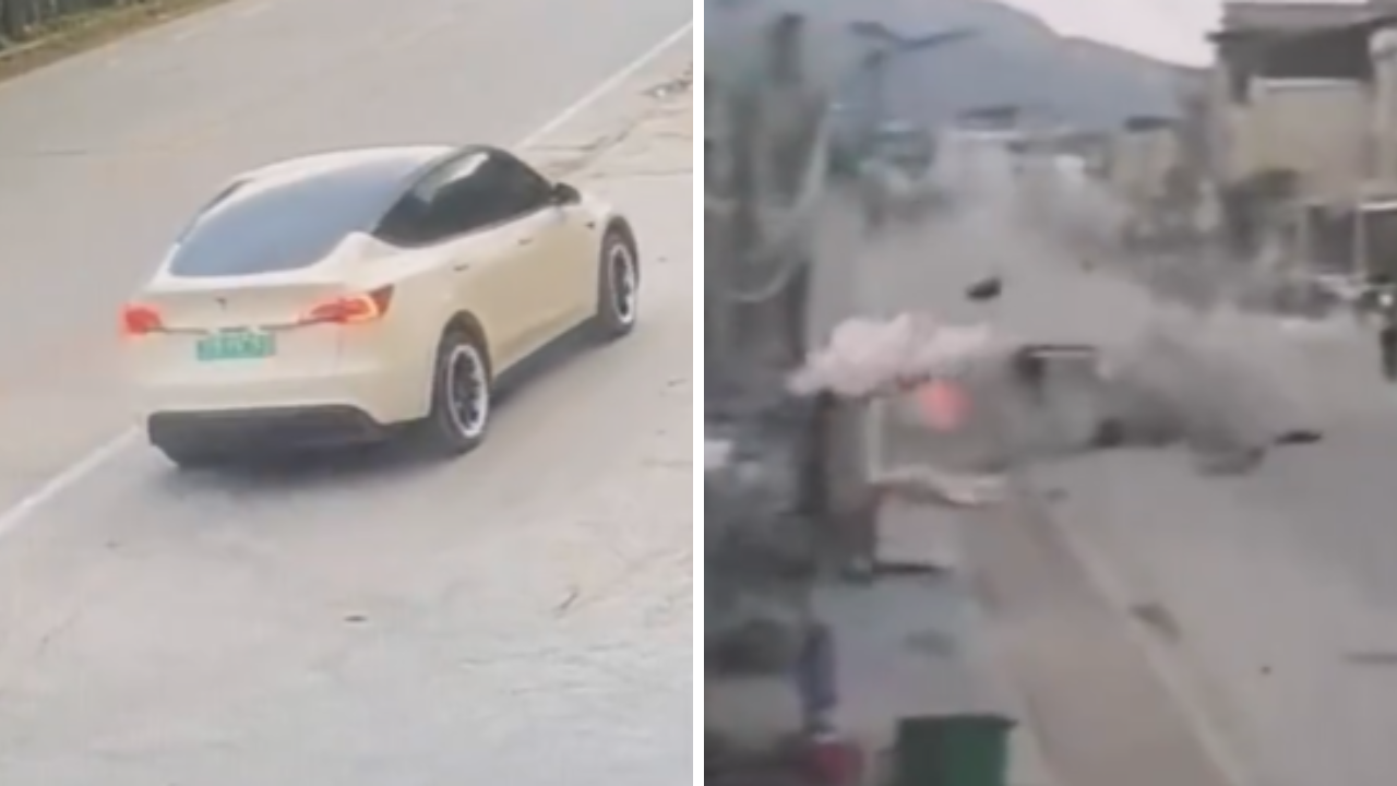 Video: Coche Tesla fuera de control mata a dos personas