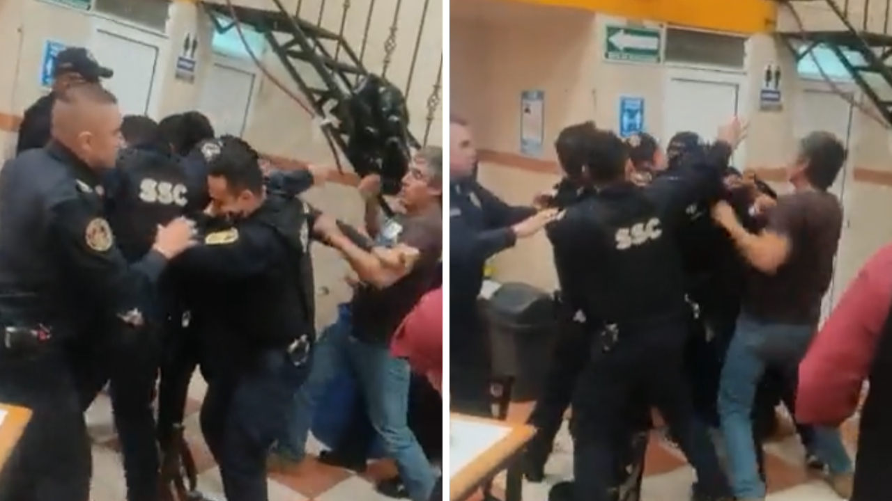 ¡Me da uno de pastor!: Policías pelean contra comensales de taquería en CDMX
