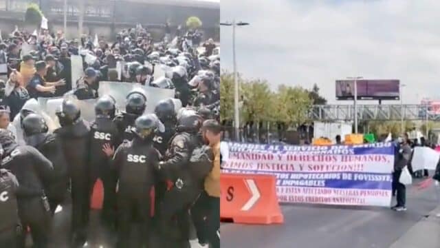 Protestas bloquean acceso al AICM, dificulta salidas por megapuente