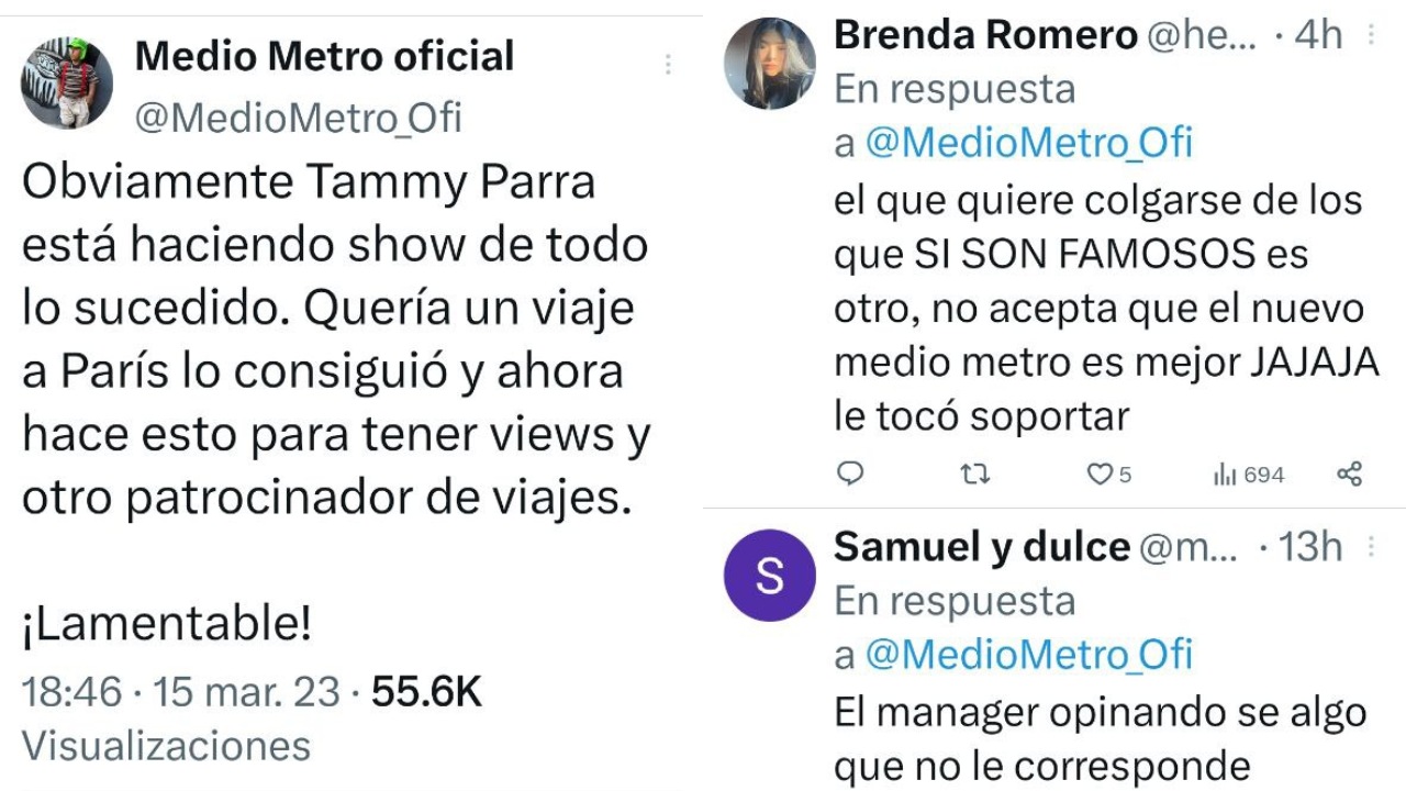 Medio Metro es tachado de misógino al criticar ruptura de influencer Tammy Parra