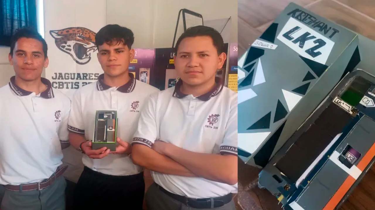 Alumnos del CBTis en Coahuila crean funda con paneles solares que recarga batería