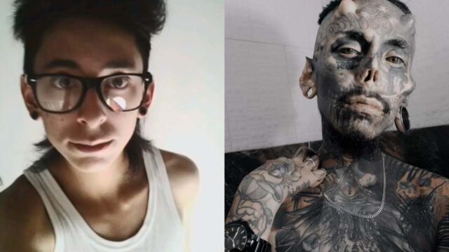 De hombre a "demonio", un joven de 25 se vuelve viral por sus tatuajes y modificaciones corporales