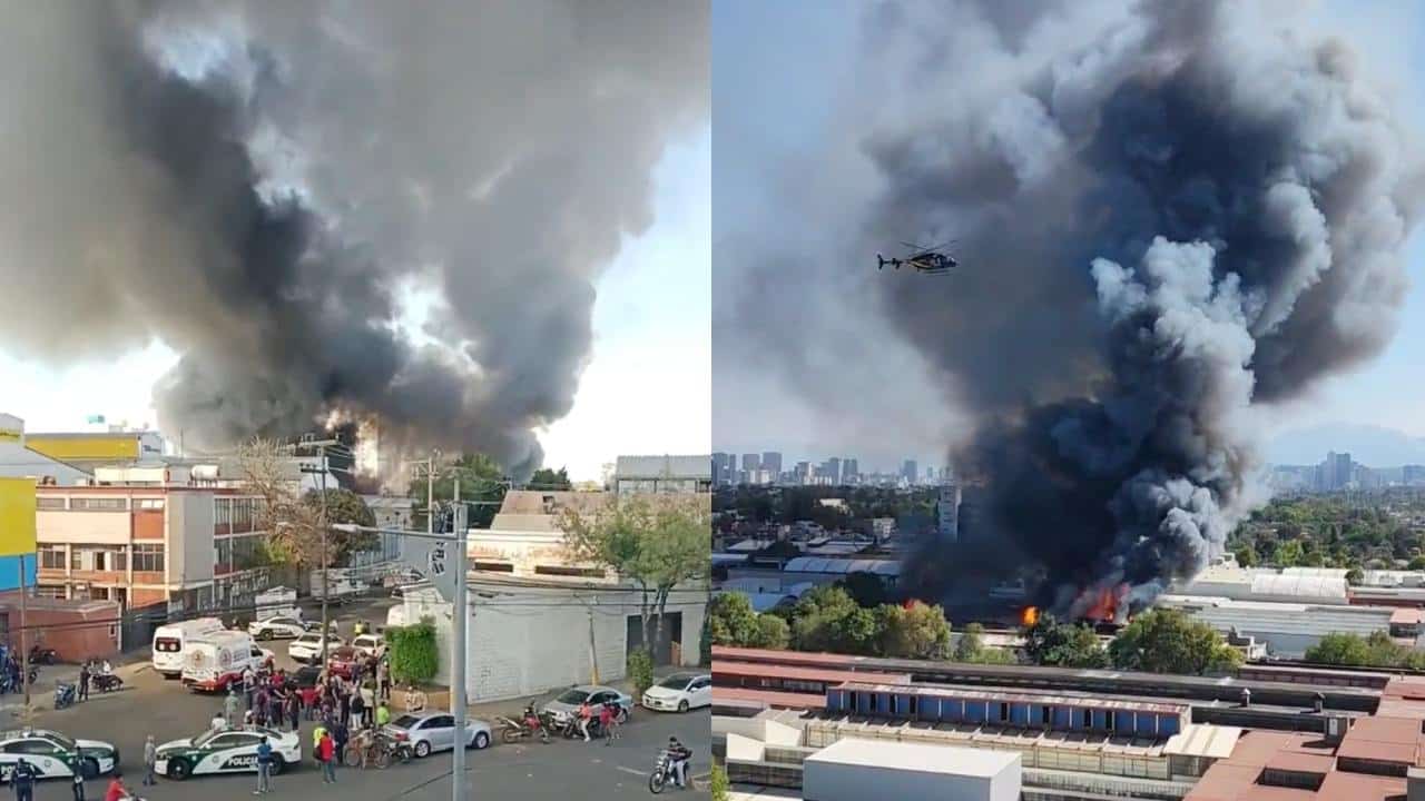 Video: Registran incendio en Azcapotzalco; evacuan a vecinos